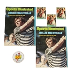 Fuzzy Zoeller Lot - 3 Signed Collectors Cards, 2 Masters Sports Illustrated Magazines, Signed Masters Tag JSA/AOLA