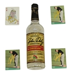 Jonh Daly Lot - 3 Signed Collectors Cards, Signed Poker Card, Signed John Daly Cocktail Bottle JSA ALOA