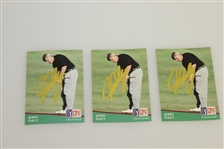 Jonh Daly Lot - 3 Signed Collectors Cards, Signed Poker Card, Signed John Daly Cocktail Bottle JSA ALOA
