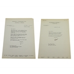 Victor Armstrong Signed Two Letters to Charles Price JSA ALOA