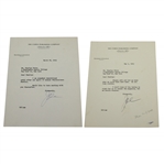Matthew J. Culligan Signed Two Letters to Charles Price JSA ALOA
