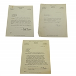 Sydney A. Sanders Signed Three Letters to Charles Price JSA ALOA