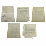 Paul Hahn Signed Five Letters/Postcards to Charles Price - 1950's JSA ALOA 
