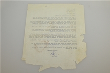Paul Hahn Signed Five Letters/Postcards to Charles Price - 1950's JSA ALOA 