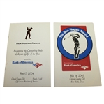 Two Ben Hogan Award Programs and Menus - 2004 & 2005