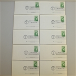 10 Bobby Jones First Day Covers w/ Jones Stamp & 1981 Pinehurst Postal Mark
