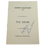 1960 British Amateur Championship Complete Lists of Starting Times Draw Sheet