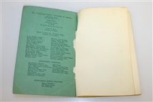 1936-1937 P.G.A. Official Record Book Published by The Professional Golfers' Assn. of America