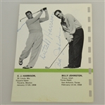 Dutch Harrison, Bill Johnston, Tommy Bolt, & Ken Venturi Signed Magazine Cut JSA ALOA