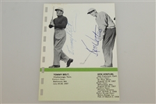 Dutch Harrison, Bill Johnston, Tommy Bolt, & Ken Venturi Signed Magazine Cut JSA ALOA