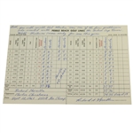 1961 USC Amateur Championship at Pebble Beach 2nd Round corecard JSA ALOA