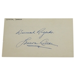 Lawson Little Signed 3x5 Index Card with 'Warmest Regards' JSA ALOA