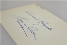 Lawson Little Signed 3x5 Index Card with 'Warmest Regards' JSA ALOA