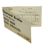 Bill 'Billy' Casper Jr. Signed 1961 Portland Open Invitational Scorecard JSA ALOA
