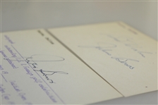 Two Julius Boros Signed 3x5 Index Cards - 'Best Wishes' & Credentials List JSA ALOA