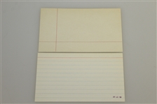 Two Julius Boros Signed 3x5 Index Cards - 'Best Wishes' & Credentials List JSA ALOA