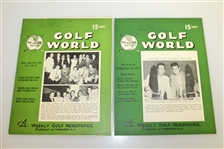 Four Vintage 'Golf World' Weekly Golf Magazines - Sept 1952 & Jan-Feb-March 1954