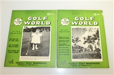 Four Vintage 'Golf World' Weekly Golf Magazines - Sept 1952 & Jan-Feb-March 1954