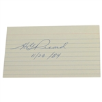 Henry 'H.G.' Picard Signed and Dated 3x5 Index Card JSA ALOA