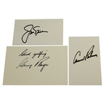 Arnold Palmer, Jack Nicklaus, & Gary Player 'Big Three' Signed Index Cards JSA ALOA