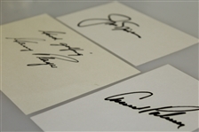 Arnold Palmer, Jack Nicklaus, & Gary Player 'Big Three' Signed Index Cards JSA ALOA