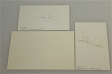 Arnold Palmer, Jack Nicklaus, & Gary Player 'Big Three' Signed Index Cards JSA ALOA