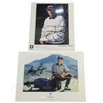 Bernhard Langer & Gary Player Signed Promotional Photos - Top International Players of All Time JSA ALOA
