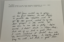 Errie Ball Signed & Handwritten Response About Playing in 1934 Masters with Jones JSA ALOA