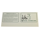 Sandy Lyle Signed Official 1994 Masters Tournament Scorecard with '1988' JSA ALOA