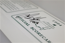 Sandy Lyle Signed Official 1994 Masters Tournament Scorecard with '1988' JSA ALOA
