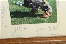 Matte Board Signed by 8 HoFers - Nicklaus, Stewart, Couples, & others - Framed JSA ALOA