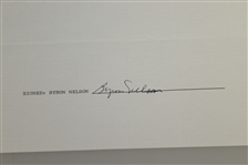 Byron Nelson Signed & Handwritten Response Letter About Playing the Masters in the 30's JSA ALOA