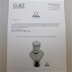 Ole Tom Morris City of St. Andrews Hewitt Brothers  Glazed China Bust Figurine