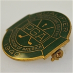 1940 PGA Championship @ Hershey C.C. Contestant Badge - Byron Nelson Winner - NRMT W/Seldom Seen Original Packaging