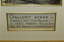 Oakland GC Bayside B&W Photo of 1900 Match Between Walter Travis & Harry Vardon - Framed