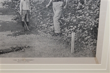 Harpers Weekly I've Played Thirteen Sept. 17, 1898 Double Page Centerfold by A. B. Frost - Framed