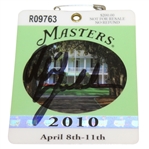 Phil Mickelson Signed 2010 Masters Tournament Badge #R09763 - Third Green Jacket JSA ALOA