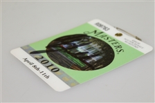 Phil Mickelson Signed 2010 Masters Tournament Badge #R09763 - Third Green Jacket JSA ALOA