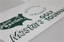 Classic Masters Golf Tournament Green & White Metal License Plate