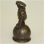 Vintage Dunlop Man Brass Bell with Original Patina