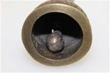 Vintage Dunlop Man Brass Bell with Original Patina