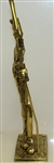 Oversized Solid Brass Caddie with Flagstick & Golf Clubs/Bag Doorstop