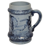 Antique Golf Themed Blue Stein by Robinson