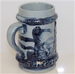 Antique Golf Themed Blue Stein by Robinson