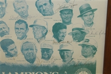 Ltd Ed PGA Seniors' Champions' Signed by 16 - Palmer, Snead, Runyan, & others #18/200 JSA ALOA