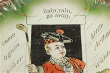 1901 Denslows Mother Goose Rain, Rain, Go Away Decorative Plate-Haynes Co. Baltimore