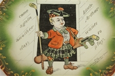 1901 Denslows Mother Goose Rain, Rain, Go Away Decorative Plate-Haynes Co. Baltimore