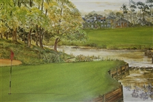 Bill Waugh Signed 'The Ballesteros Hole' The Belfry Print - Signed by Seve JSA ALOA