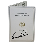 Arnold Palmer Signed Baltimore Country Club Official Scorecard JSA ALOA