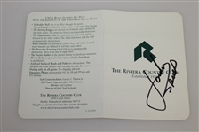 Jordan Spieth Signed The Riviera CC Official Scorecard JSA ALOA